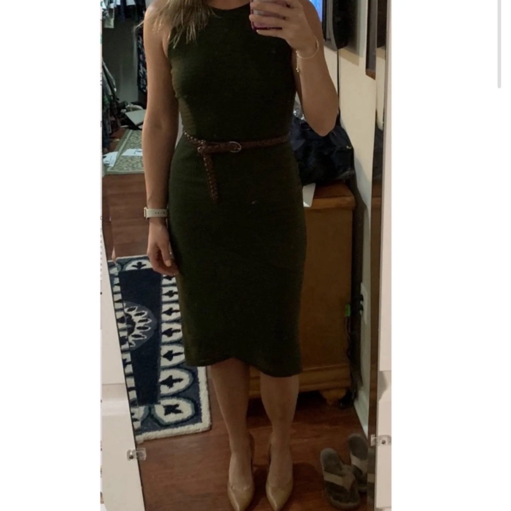 ANTHROPOLOGIE • Hutch Olive Blair Dress - Picture 5 of 6